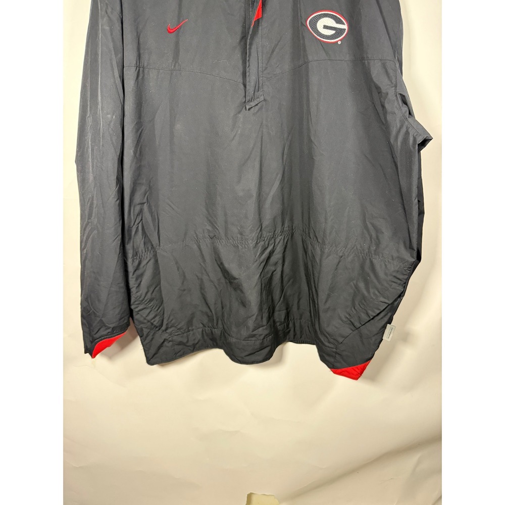 Nike Team Georgia Bulldogs Windbreaker Pullover Black Red Nike Fit Storm XL - Picture 3 of 8